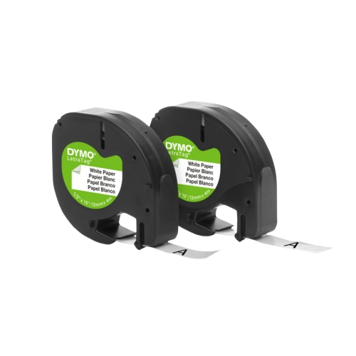 Cinta Dymo Letratag en papel blister x 2 unidades