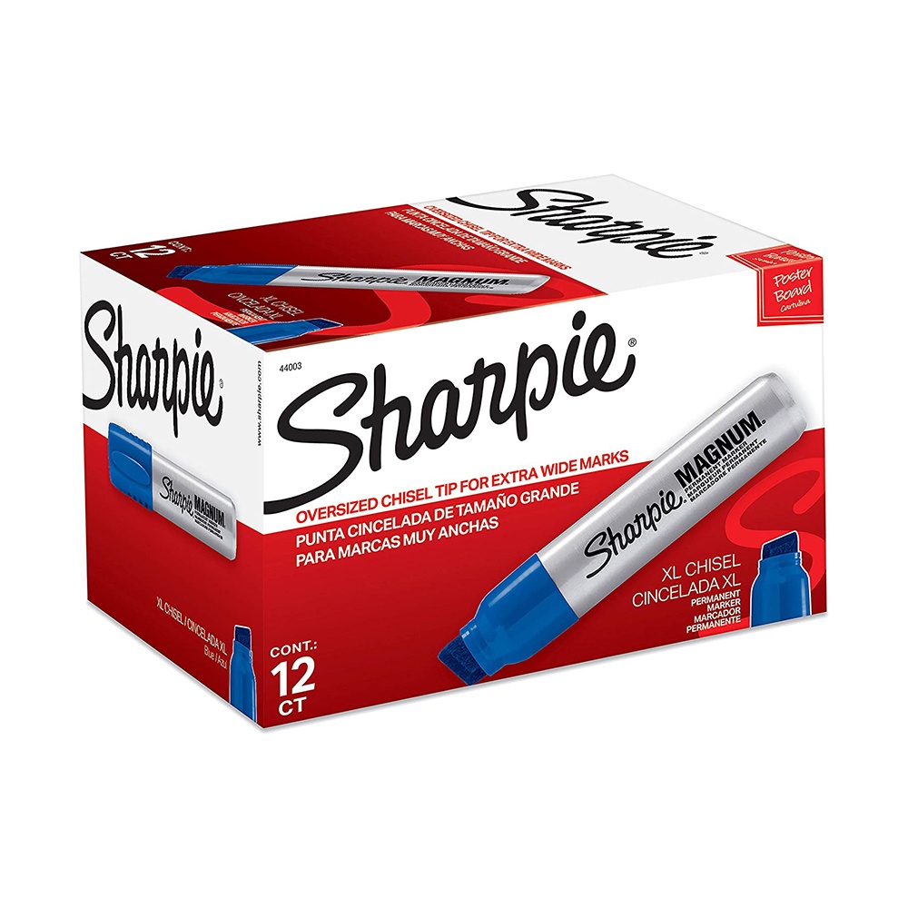 Marcador Permanente Sharpie Industrial Magnum color azul x 12 unds.