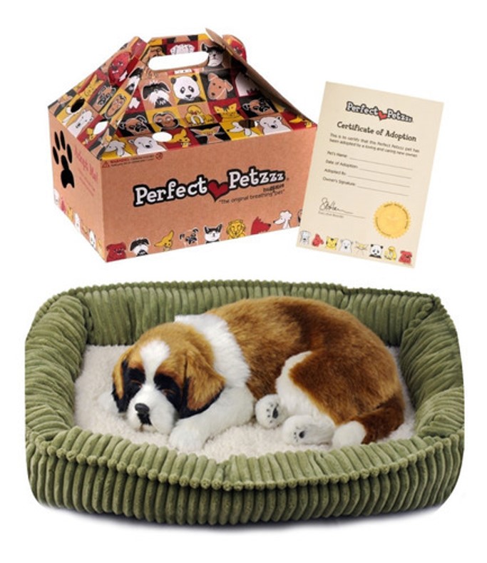 Perro de peluche que respira San Bernardo de 25 CM 